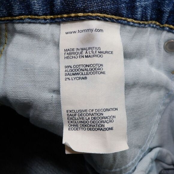 Tommy Hilfiger Spirit Crop Jeans Size 4 Womens Cuff Blue Denim Measures 28x20.5 - Picture 9 of 12